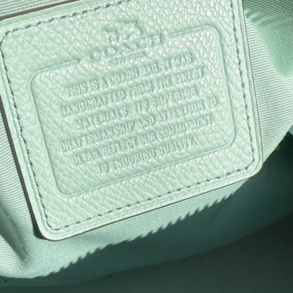 Coach Light Green Satchel with Floral Cutouts - Picture 8 of 12